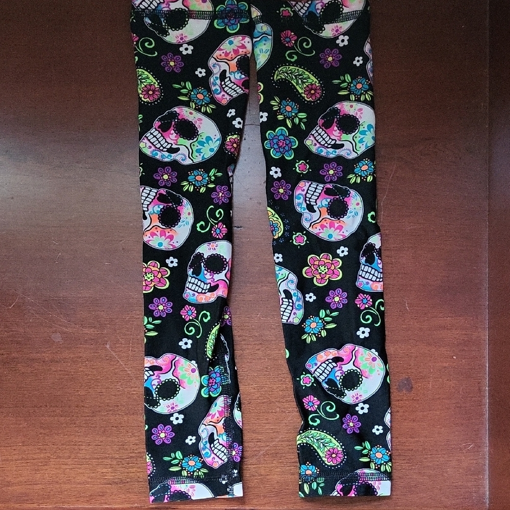 Colorful Skull Print Arm Warmers